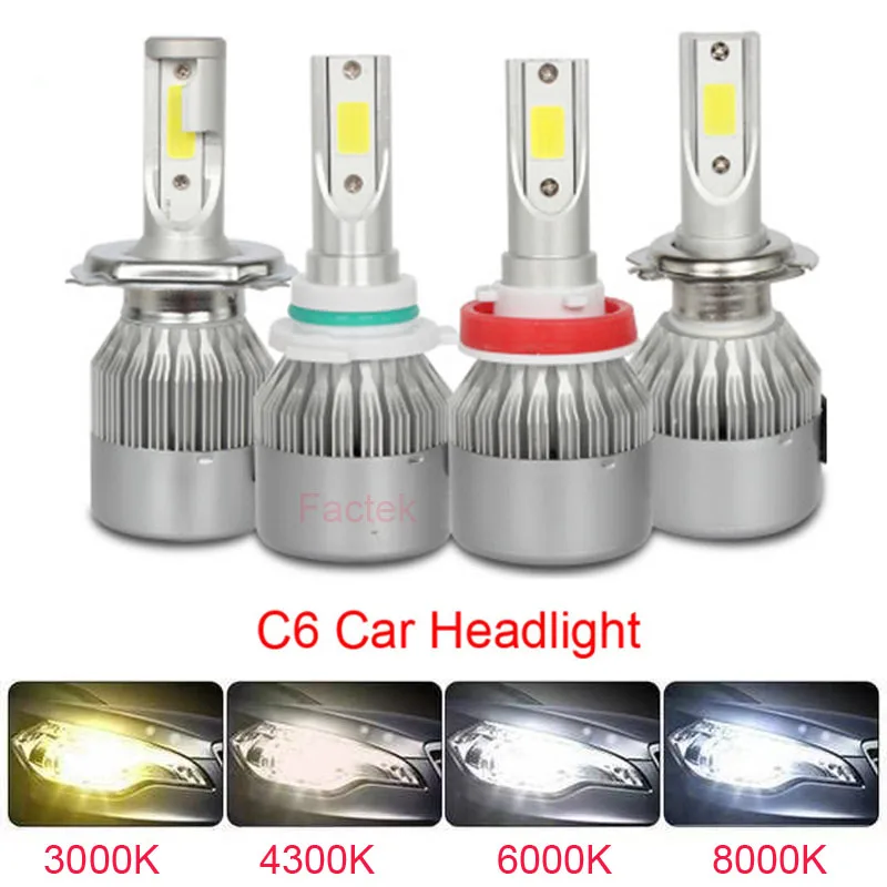 

Super bright Canbus No Error LED H4 H11 H7 9005 9006 H8 H3 9007 Car Headlight Bulbs 72W 8000LM 6000K 4300K 8000K 3000K COB Lamp
