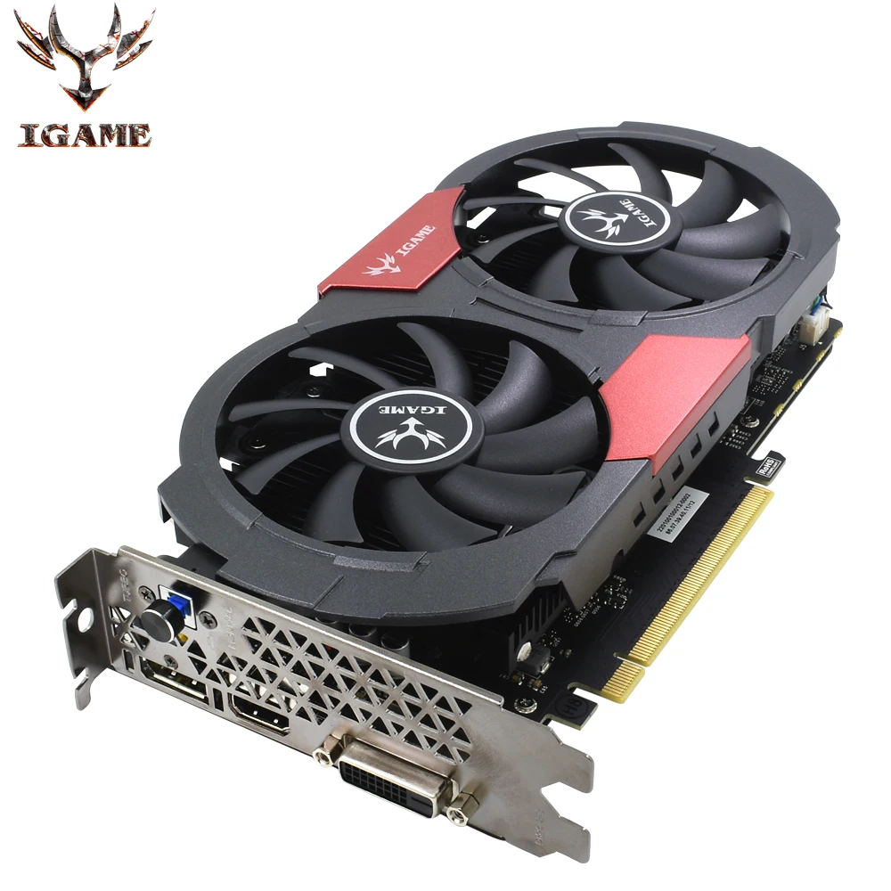 Красочные GeForce iGame NVIDIA gtx 1050 ti Графика карты 1050Ti GPU игровой видеокарты ПК Desktop 4 ГБ