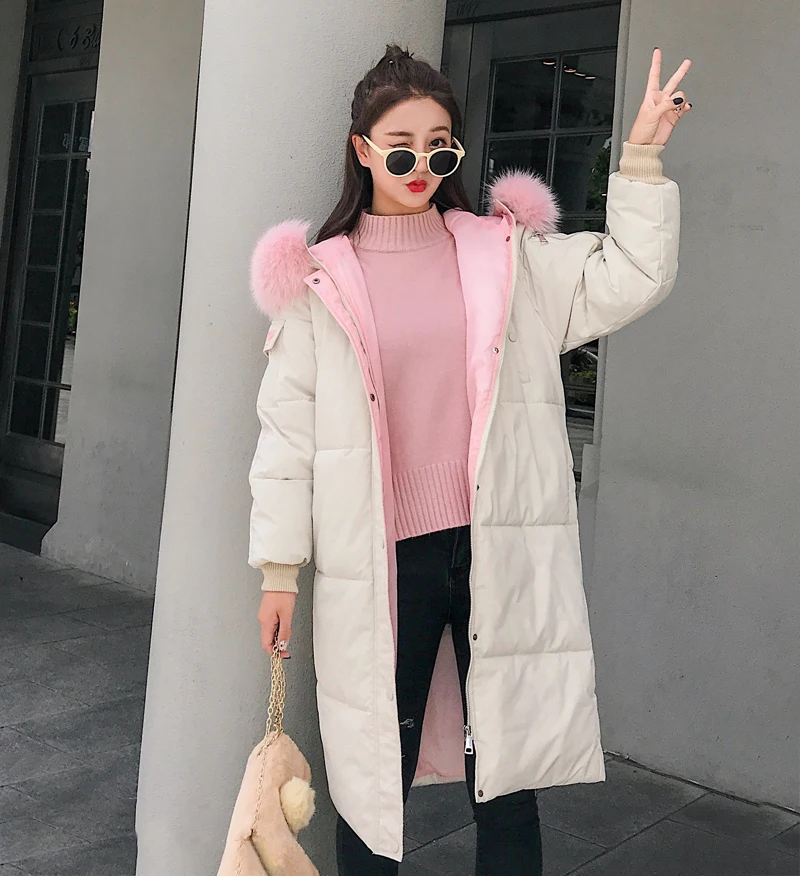 New Design Women Winter Jacket Cotton Padded Long Warm Thicken Female Parka Coat Outwear