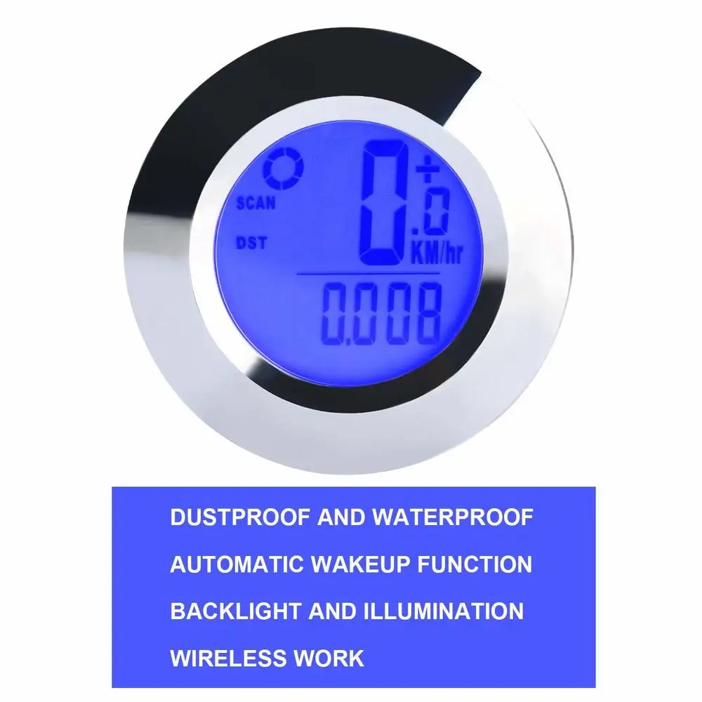 Велосипедный спидометр и одометр Беспроводная круглая форма водонепроницаемый