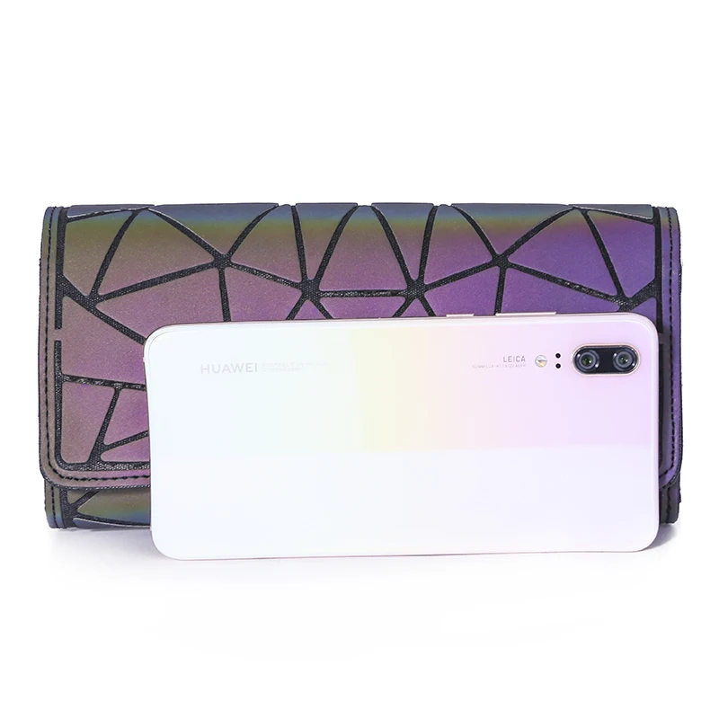 aliwood 2022 Hot Brand Women Wallet Clutch Luminous Long Purse Ladies Cards bag Fashion Geometric Female Noctilucent Phone bags