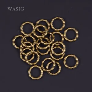 20 шт.лот Античная латунная оплетка для волос страшный Дред бусины манжеты рукав около 9 мм Внутреннее отверстие