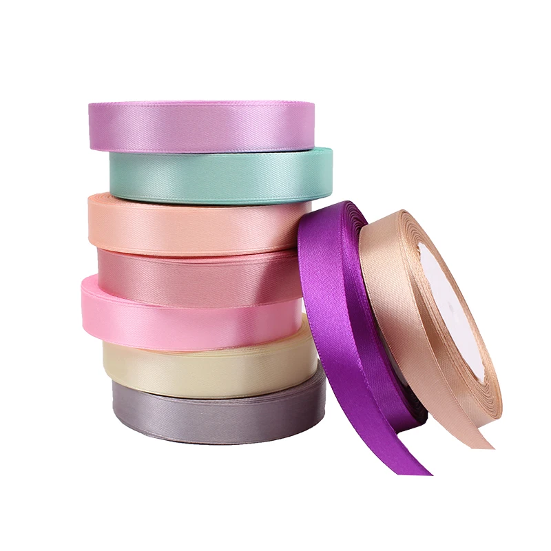 Grosgrain Satin Ribbon for Wedding Christmas Party Decorations DIY Bow Craft Ribbons Card Gifts Wrapping Supplies 25Yards/Roll