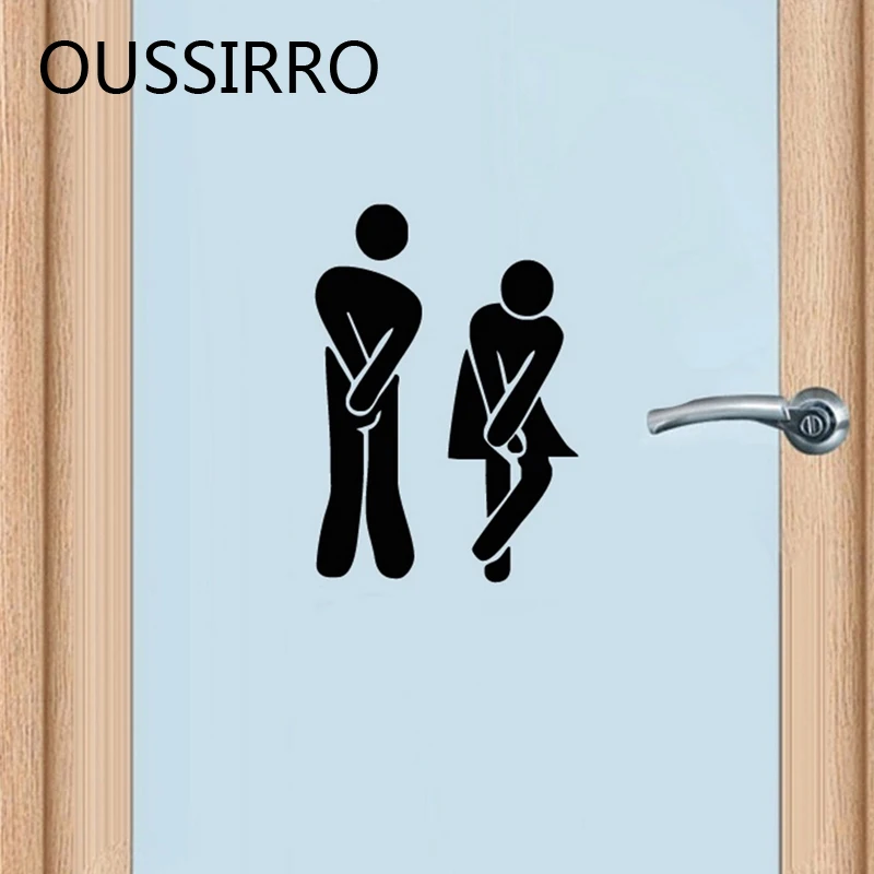 1 шт. забавная наклейка на дверь унитаза | Дом и сад