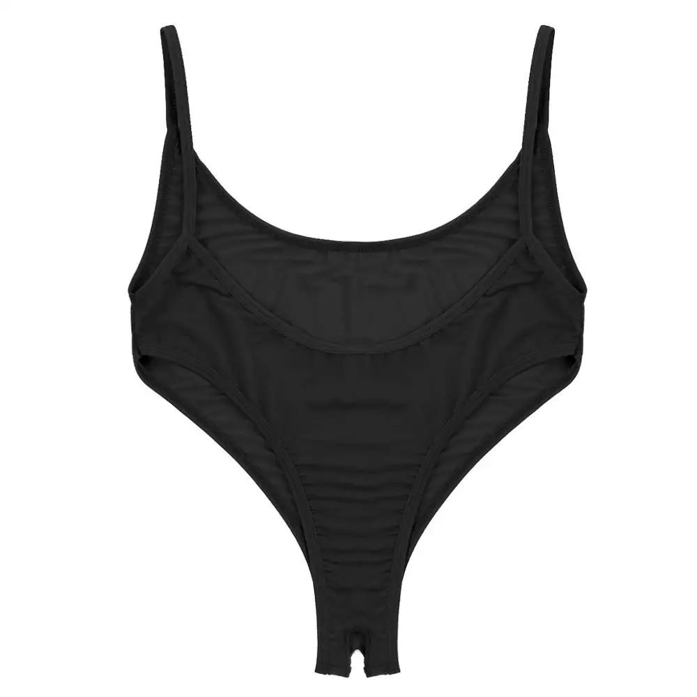 Женский купальник Цельный тонкие прозрачные трусики с вырезом трико купальный