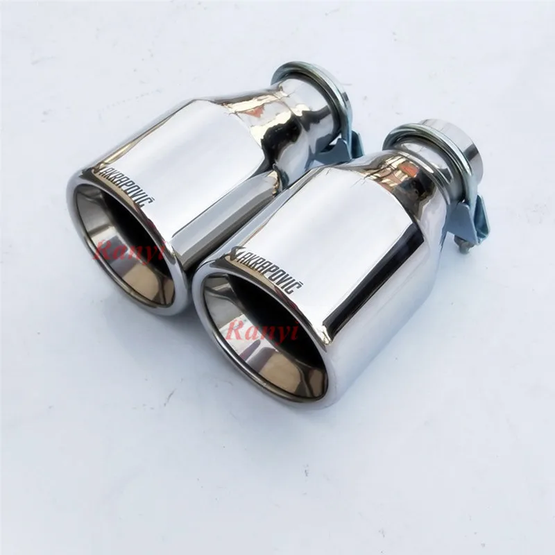 Akrapovic выхлопной наконечник автомобиля Стайлинг выхлопной системы глушитель наконечник трубы Универсальный нержавеющая сталь отделка прямой глянцевый