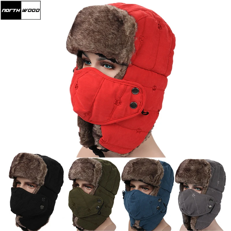 [NORTHWOOD] Высокое качество зимние теплые Earflap шапки ушанки кепки s для мужчин женщин