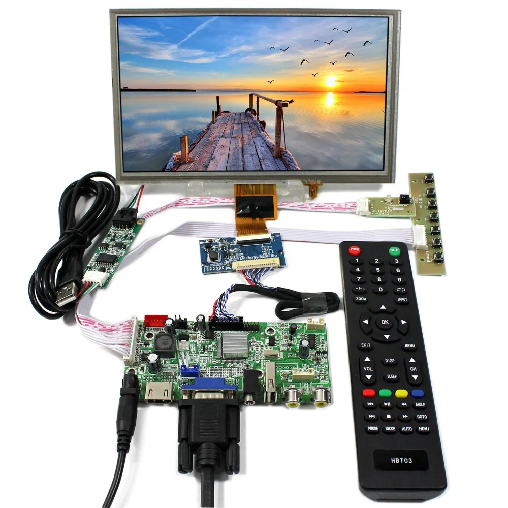 H DMI VGA 2AV плата ЖК контроллера с USB 8 дюймов 1024x600 ZJ080NA 08A сенсорным дисплеем