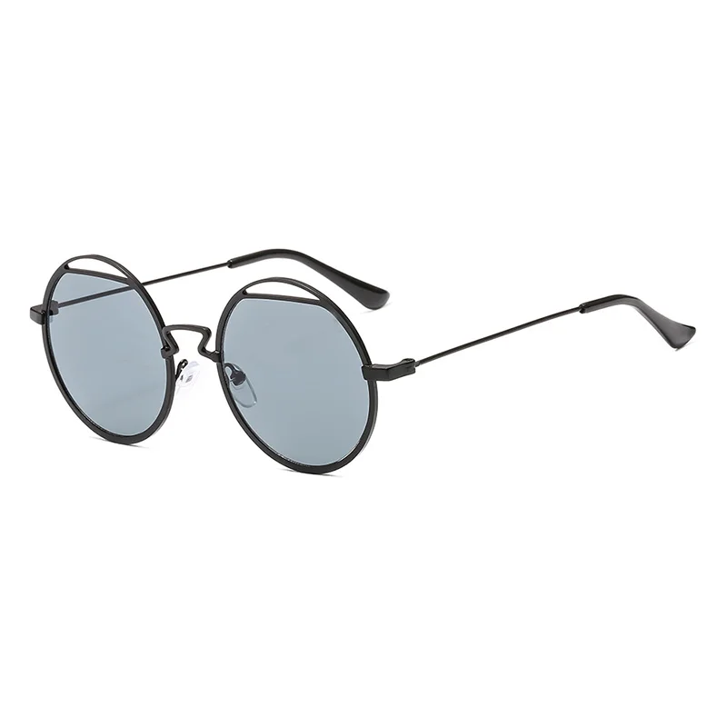 Круглые женские солнцезащитные очки Стиль роскошные металлическая оправа для