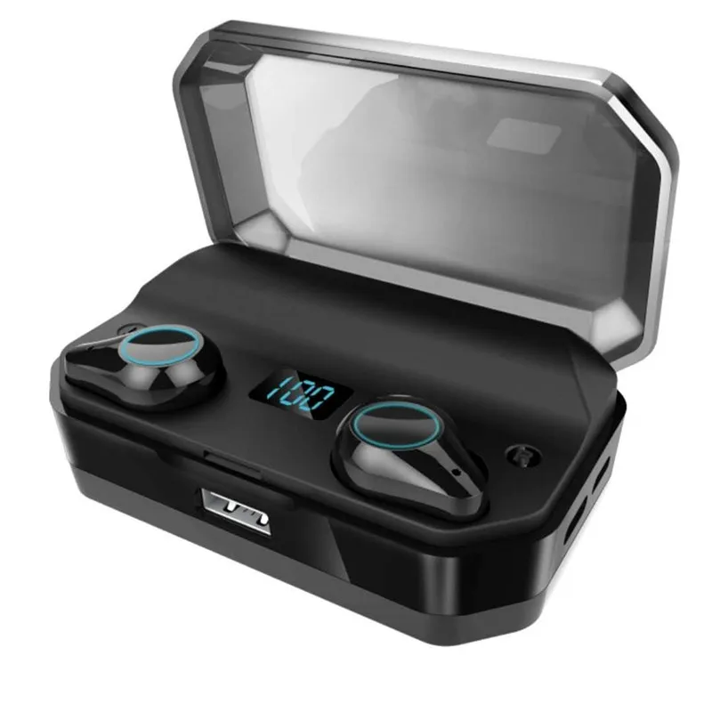 Беспроводные Bluetooth 5 0 наушники YULUBU T9 водонепроницаемые мини с зарядным чехлом 7000