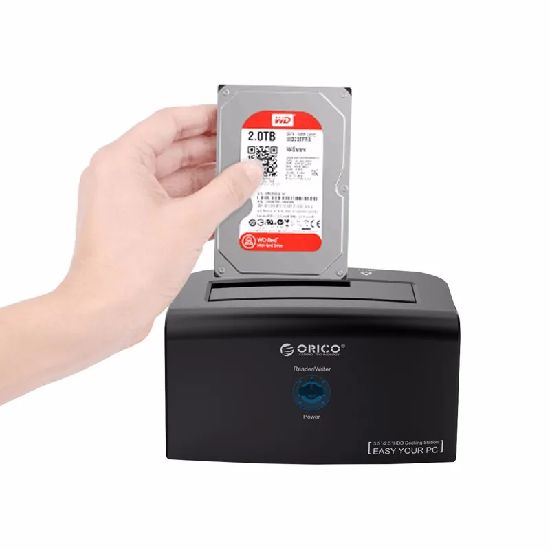 Док-станция ORICO USB3.0 и eSATA для жесткого диска, поддержка 10 ТБ, Суперскоростной жесткий диск для 2,5 и 3,5 дюймовых HDD и SSD(8618SUS3