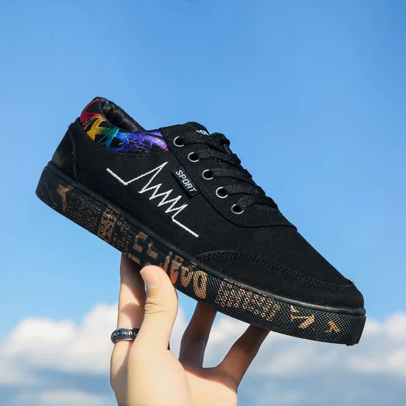 Новинка весна-осень 2019 мужские парусиновые туфли модная трендовая дикая Легкая