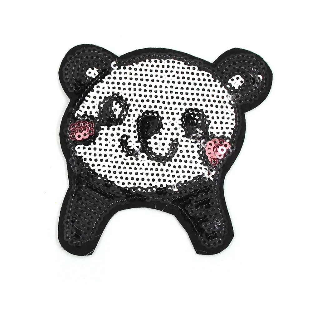 Блестящий мультфильм нашивки для одежды сделай сам вышитые блестками патчи