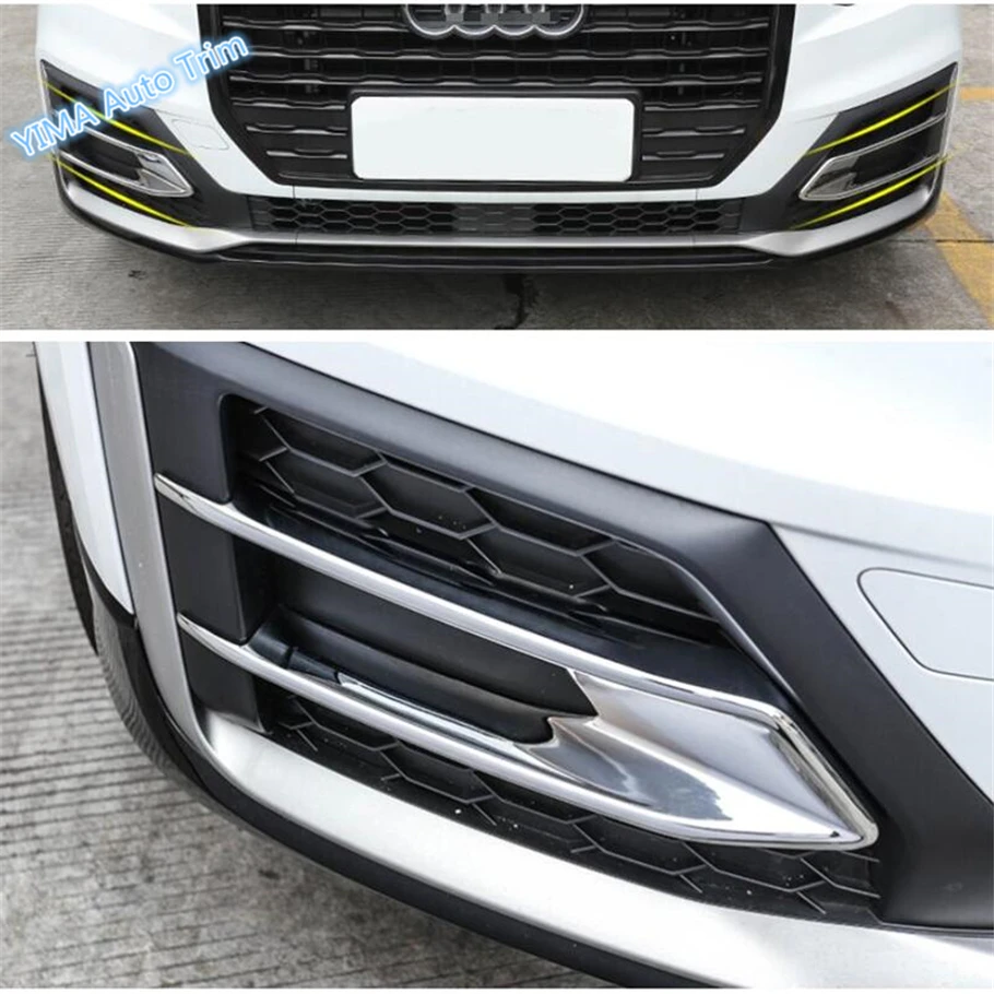 

Lapetus Auto Styling Front Head Fog Lights Foglight Lamp Eyelid Eyebrow Frame Cover Trim ABS Chrome Fit For Audi Q2 2017 - 2020
