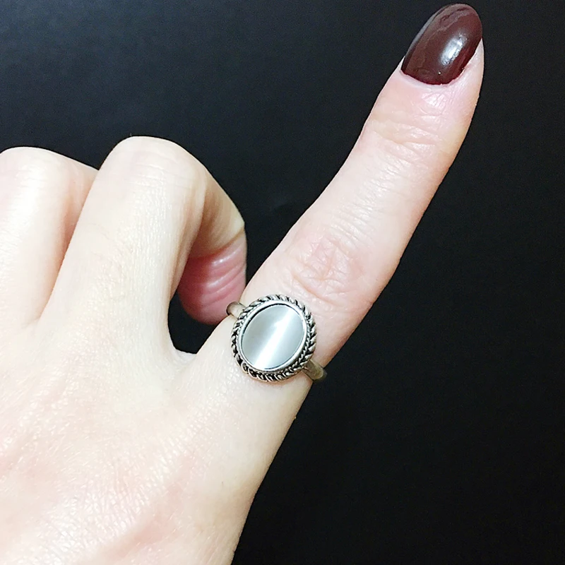 Элегантное винтажное серебряное покрытие с овальными фотокольцами для женских