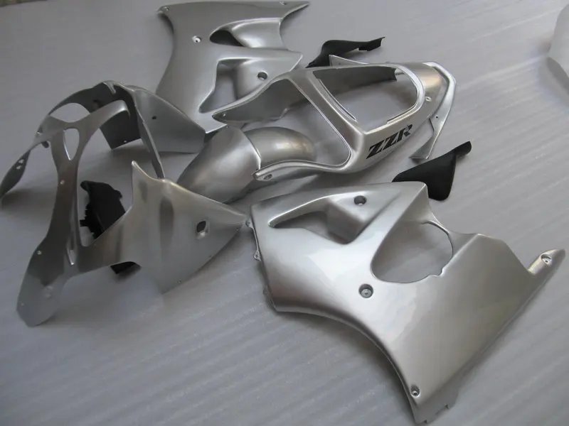 Комплект обтекателей для KAWASAKI Ninja ZZR600 05 06 07 08 ZZR 600 2005 2006 2007 2008 ABS серебряные