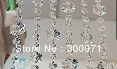 

CRYSTAL garland bead Strand 20 meters/lot, 14mm + 30mm crystal snowflake loose beads , DIY crystal bead chain