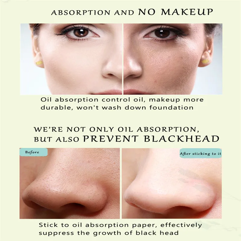 Новинка Лето 2019 абсорбирующая бумага с натуральным бамбуковым углем для лица