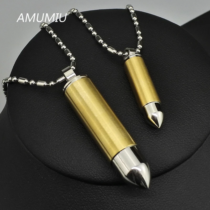Новинка 2017 Женское и мужское ожерелье AMUMIU из нержавеющей стали с подвеской в виде