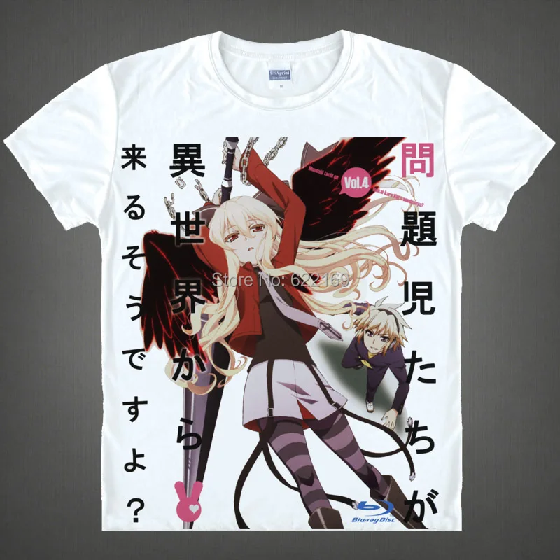 Футболка Mondaiji с изображением черного кролика из другого мира для детей костюмы