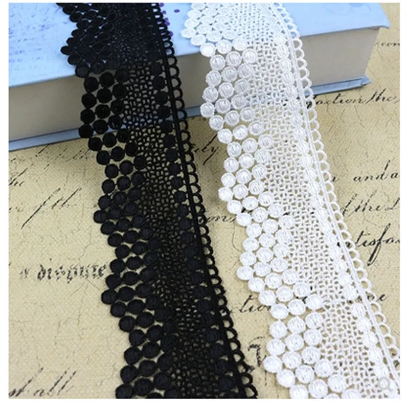 

6cm wide water soluble hollow white lace accessories clothes lace trim decorative lace material for women dresses