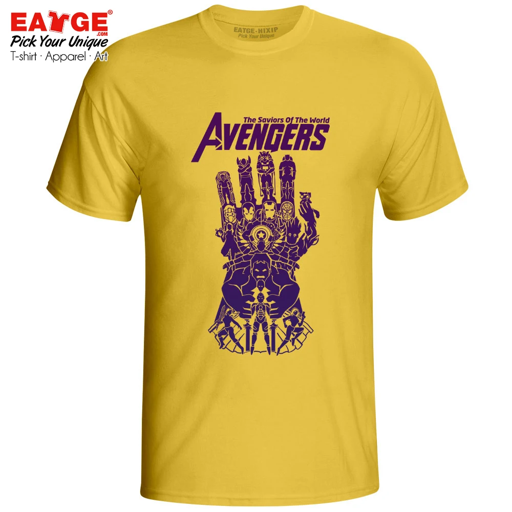 Design2-Yellow Мстители 4 эндгейм футболка чудесная Бесконечность Конец Войны Игра танос футболка новинка футболка EATGE хлопок белый серый для мужчин и женщин тройник - Цвет: Design2-Yellow