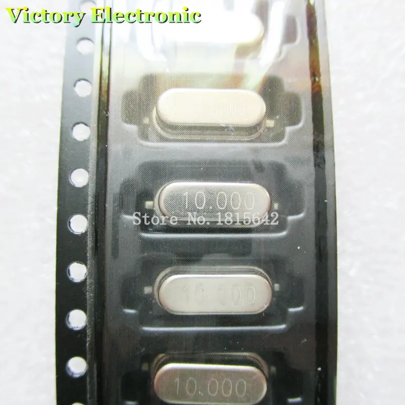 

10PCS/Lot SMD Crystal Oscillator Crystal Resonator 10MHz 10M 10.000MHz 10.000M 49S HC-49S smd Passive Crystal