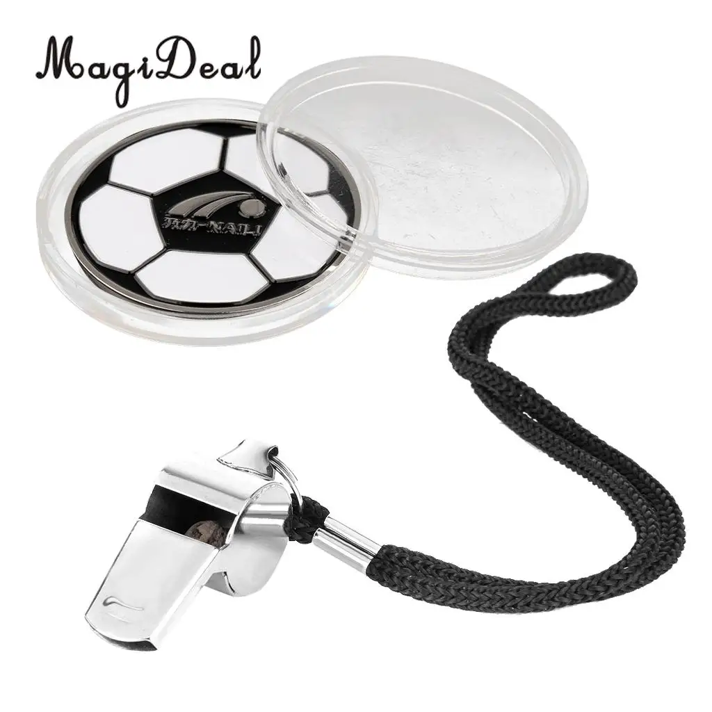 MagiDeal двусторонний футбольный рефери флип монета Toss плюс спортивные