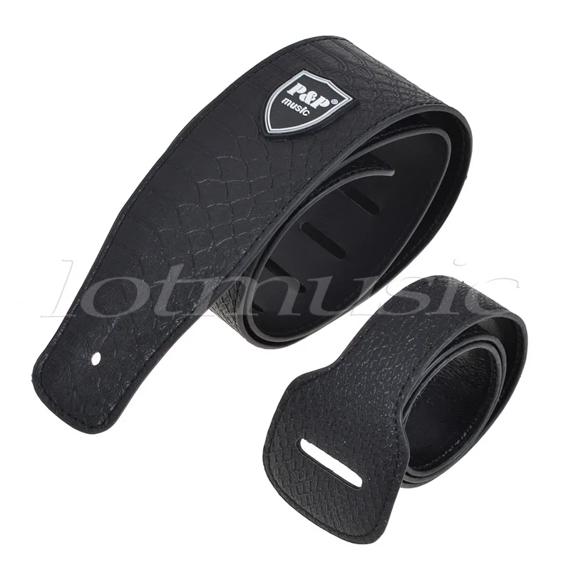 Kmise черный гитара бас ремень искусственная кожа с тиснением электроакустической