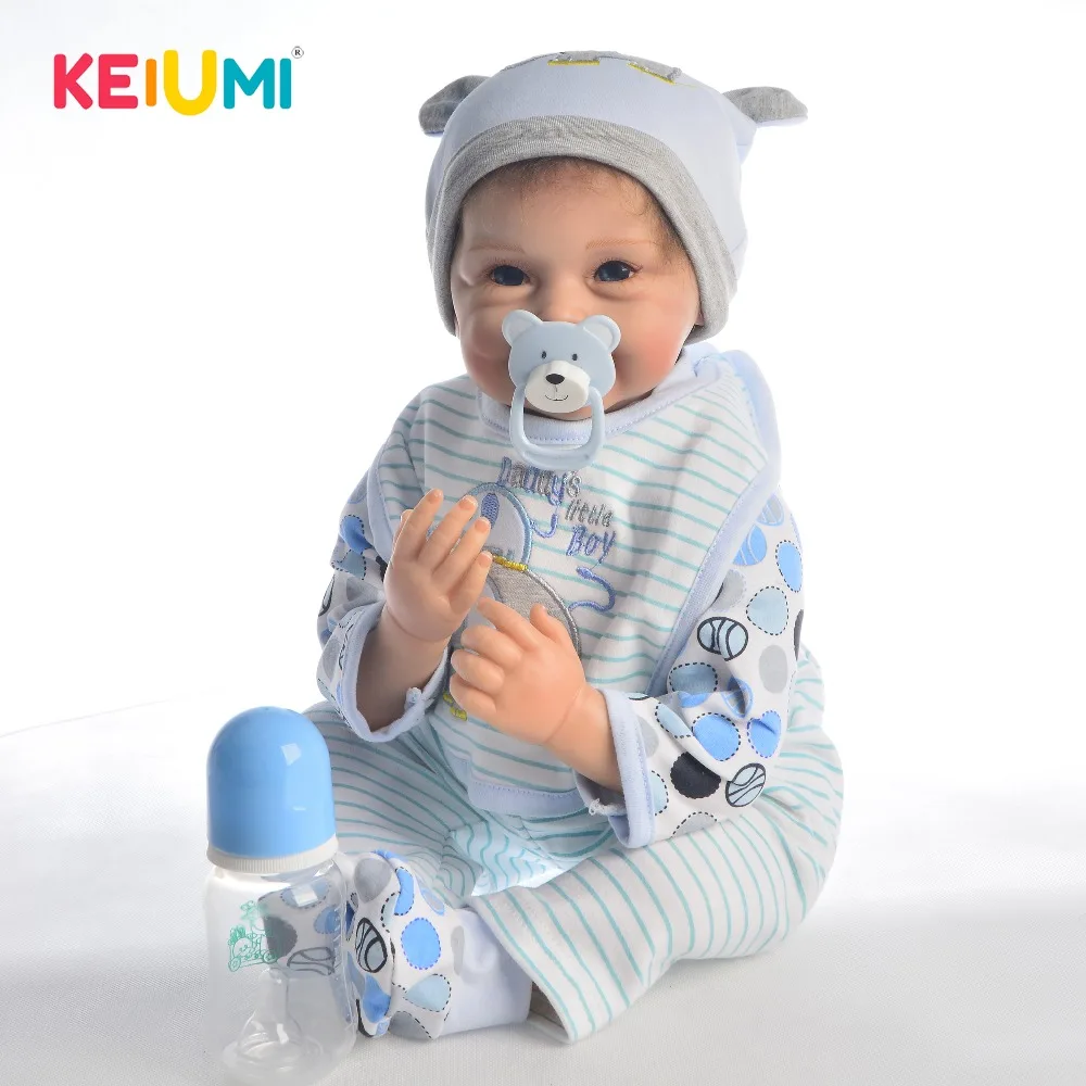 

KEIUMI Модная Кукла Новорожденный Младенец Мягкий силикон для мальчиков Подарки 22 "55 см игрушки новорожденный Реалистичная милая кукла Дети ...