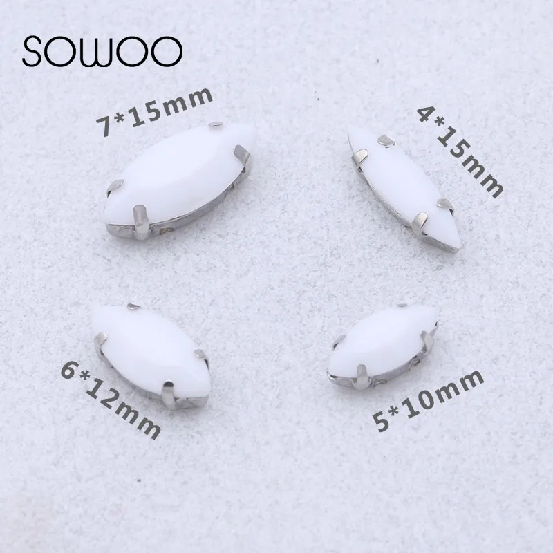 Сплошной белый цвет смешанные формы размеры пришить на горный хрусталь с когтями