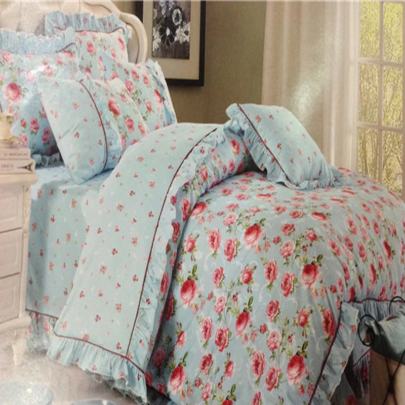 Элегантное и элегантное постельное белье 50x160 см с принтом цветов розы 100% хлопок