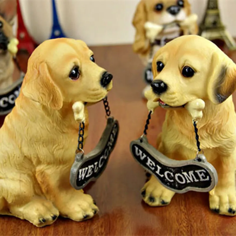 1 шт. креативные ручной работы смоляные собаки держать Добро пожаловать домой