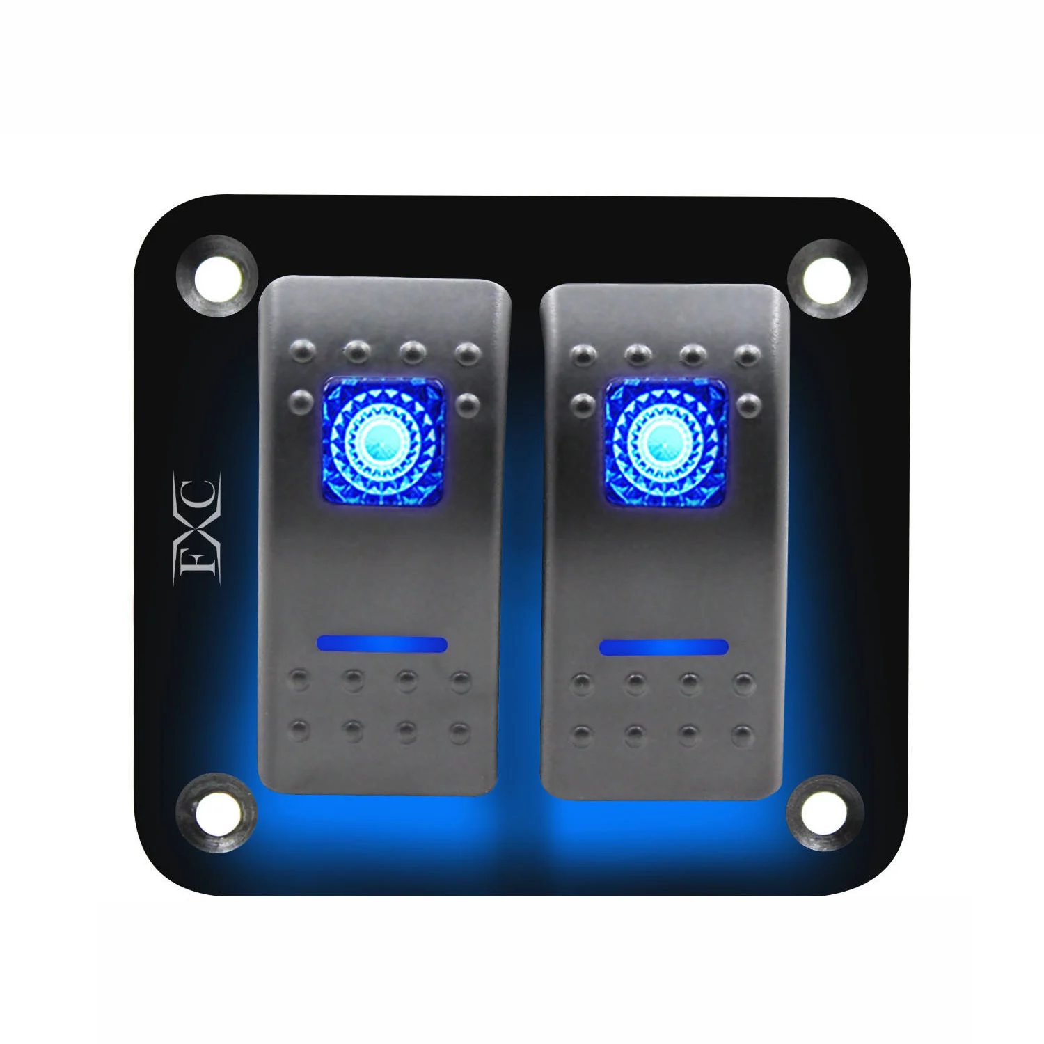 12V 24V 2 Gang синий кулисный переключатель Панель автомат защити цепи лодка морской