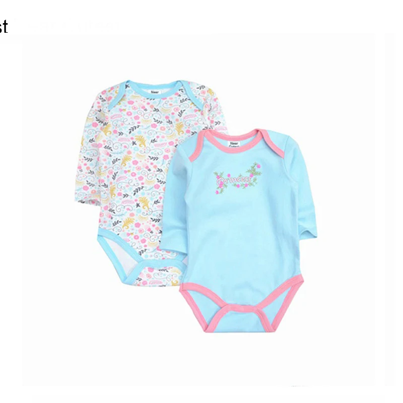 Детский комбинезон из хлопка с длинным рукавом 2 шт./лот|boy girl clothes|piece jumpsuitbaby rompers |