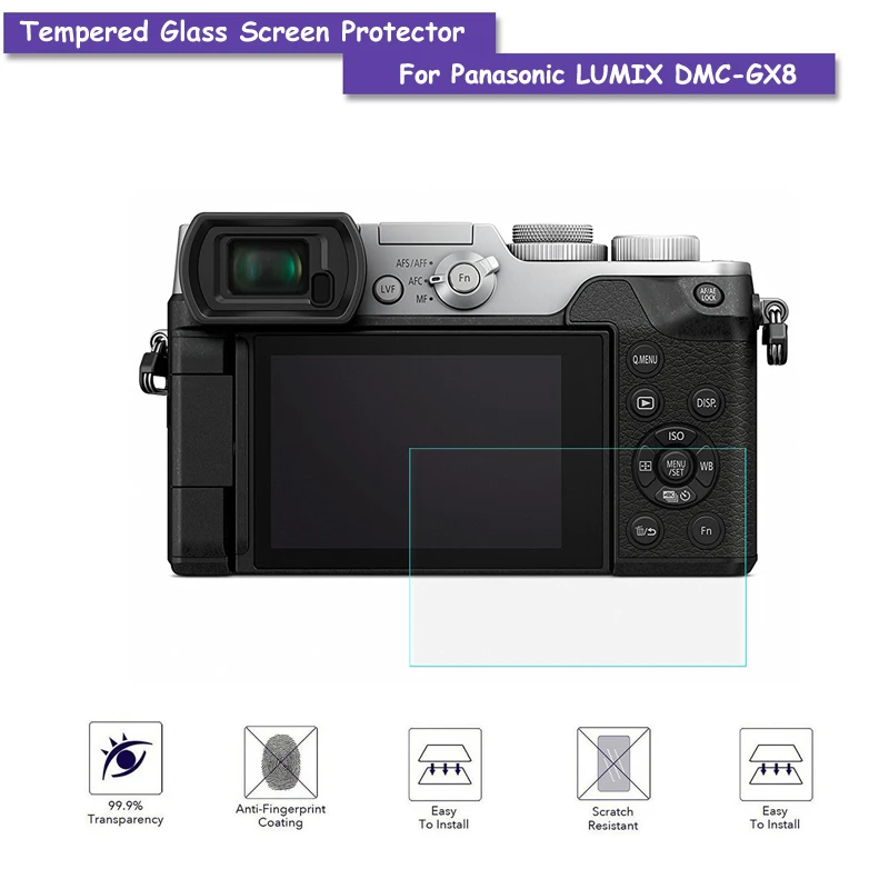 9H Tempered Glass LCD Screen Protector Real Glass Shield Film For Panasonic LUMIX DMC-GX8 CGX8SBODY amera Accessories