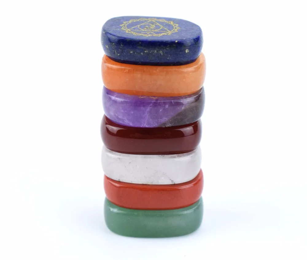 Набор из 7 чакра камень реики исцеления с украшением в виде кристаллов