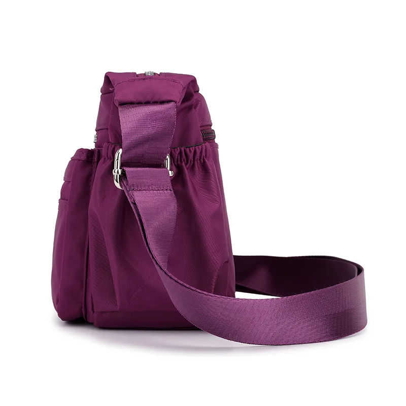 Однотонный водонепроницаемый нейлоновый маленький кошелек на молнии сумка