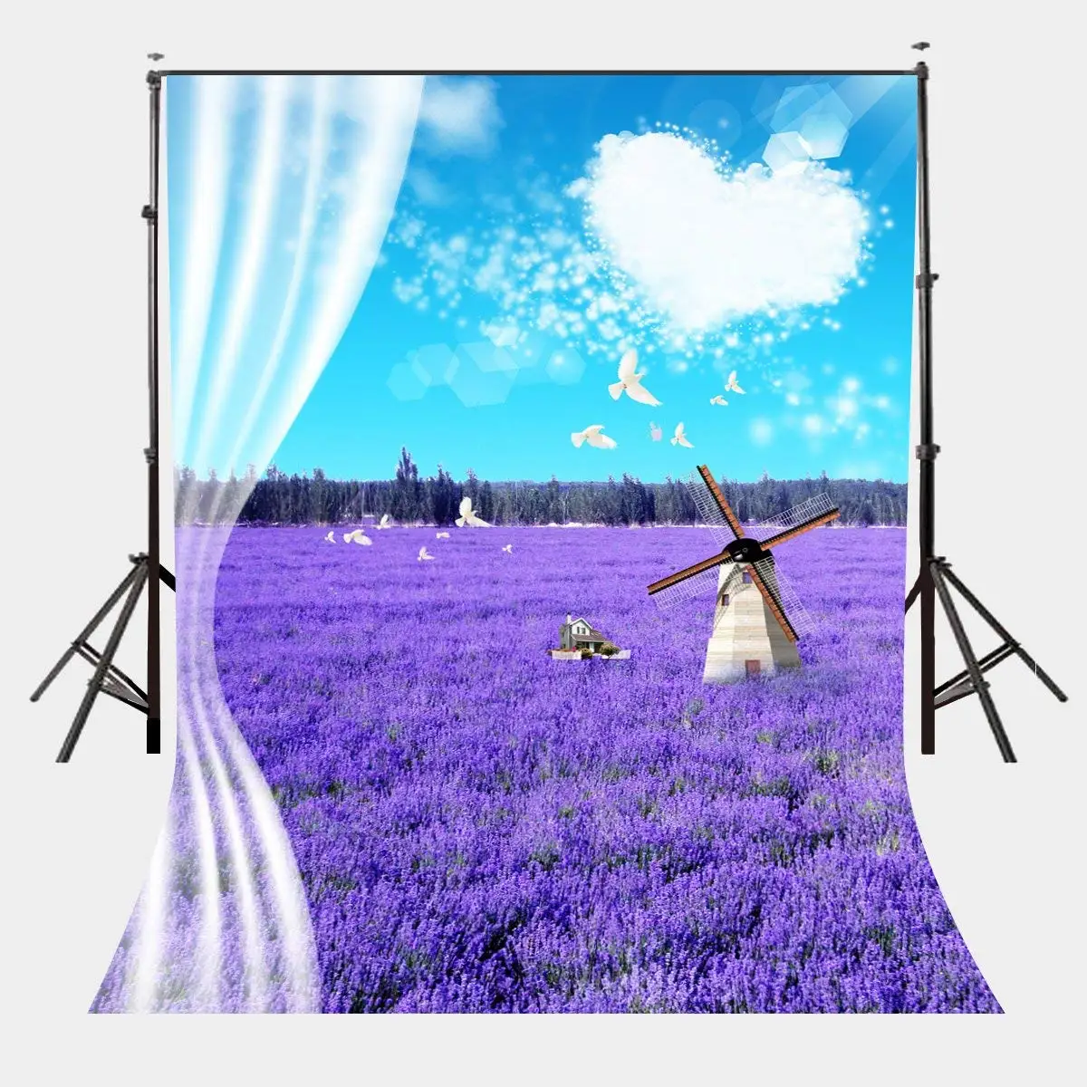 5x7ft удобный открытый сцена фон бесконечные Лавандовые поля фотографии