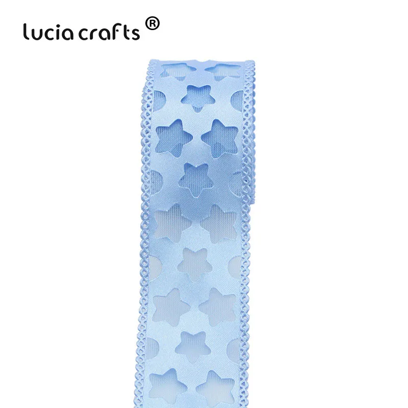 Lucia crafts 5y/6y 40 мм Звездные ленты из органзы для свадебного домашнего декора DIY шитье подарочная упаковка аксессуары ручной работы P0707