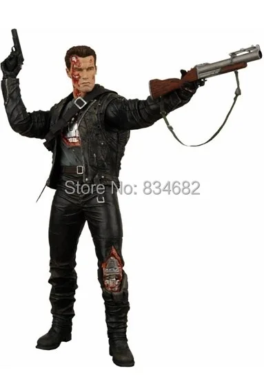 Бесплатная доставка NECA The Terminator 2 фигурка модели J.G Chen металлическая фабрика ПВХ