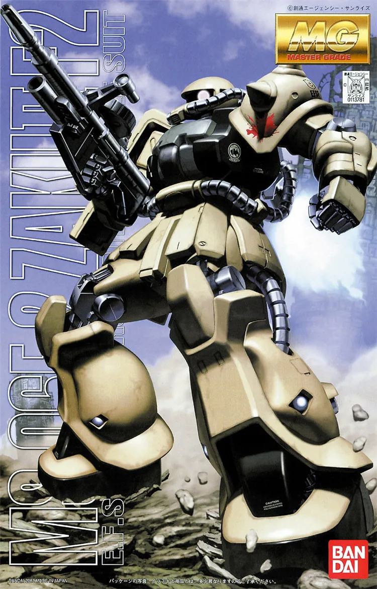Bandai Gundam MG 1/100 MS 06F2 Zaku II мобильный костюм сборные модели комплекты фигурки