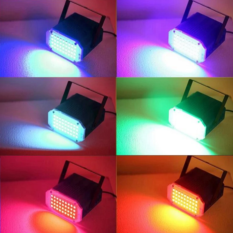 Wonlukiy AC90-260V 36 светодиодный белый/RGB светодиодный сценический свет освещение для дискотеки вспышка света для семьи вечерние KTV ЕС/США штекер