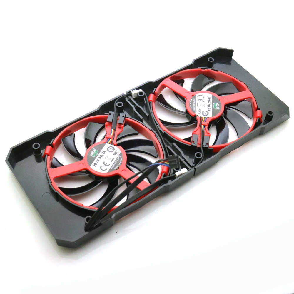 Вентилятор VGA для XFX R9 380 380X 370 370X RX460 560 4Pin 2 шт./лот|Кулеры и системы охлаждения