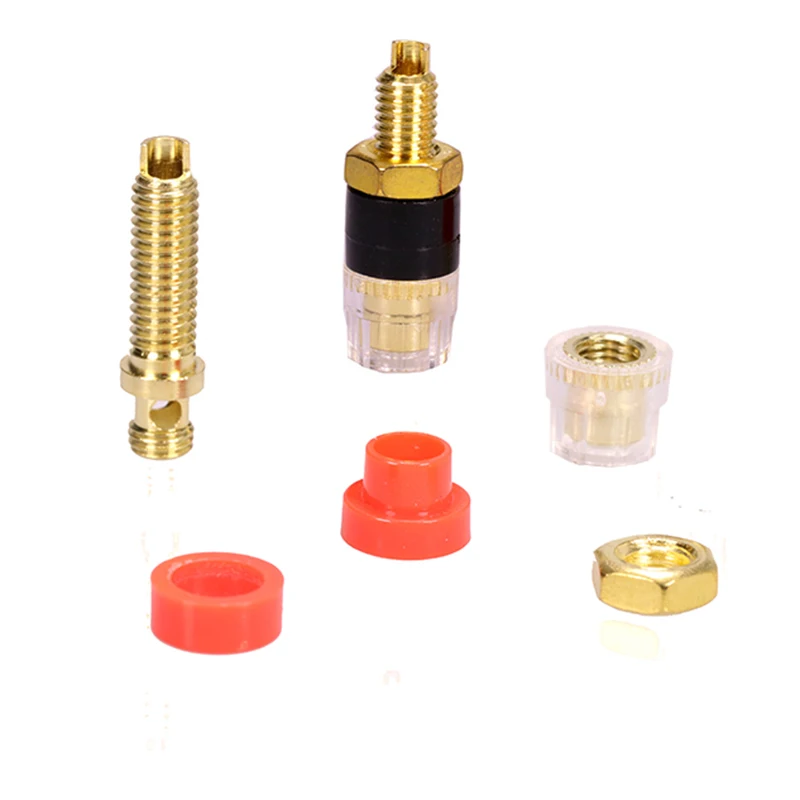 12pcs/lot Mini Binding Post Terminal for 4MM Banana Plug Jack Gold Plated Speaker Amplifier Terminals Connector | Обустройство дома