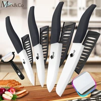 ceramic knife 3 4 5 6 inch set kitchen serrated bread knife utility slicing fruit vegetable zirconia white blade chef knives