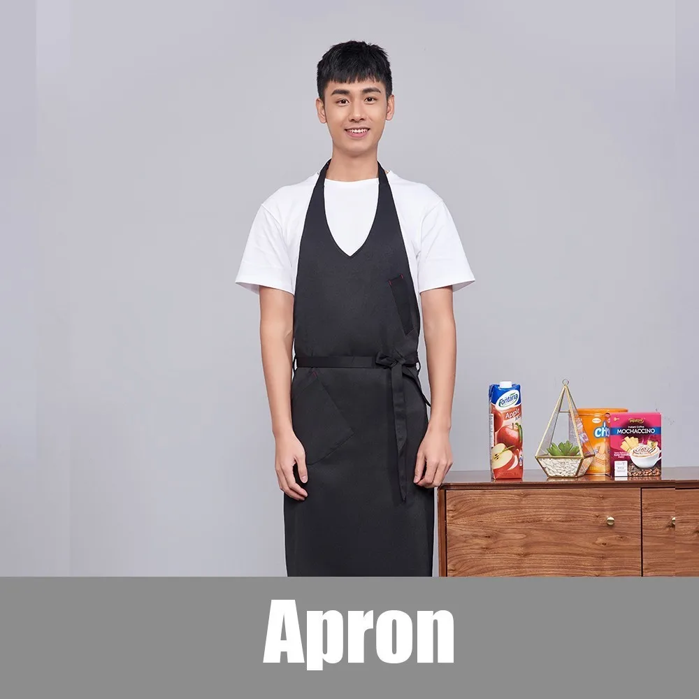 Apron 5 Фартук для повара на шее, унисекс,, для ресторана, кафе, торта, молочного чая, магазина, официантки, салона, официанта, комбинезоны, Baeber, рабочая одежда - Цвет: Apron 5