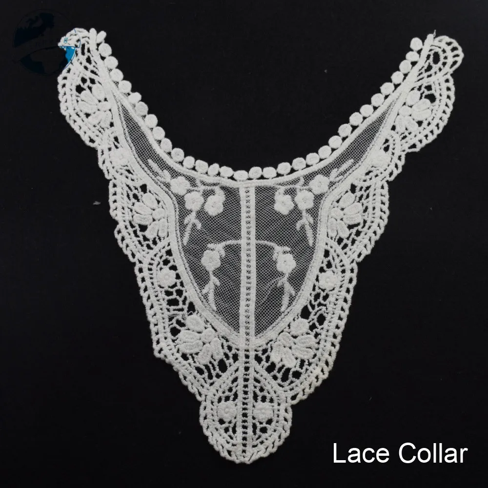 

Кружевной накладной воротник для женщин, вышитый белый кружевной воротник, аппликационные швейные принадлежности г., африканские кружевные воротники #3628