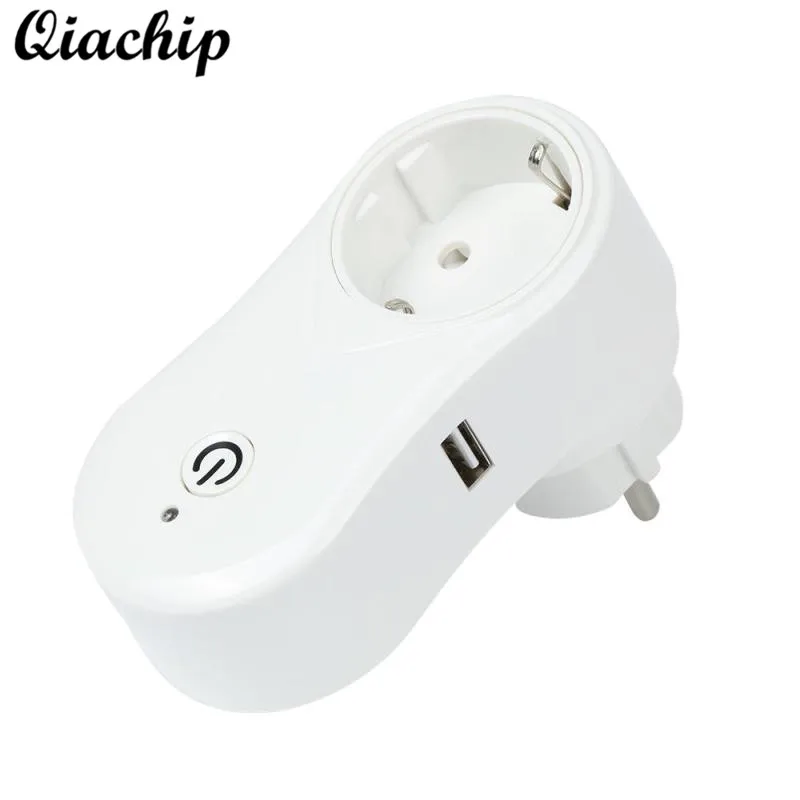 QIACHIP умный дом Wi Fi ЕС Plug Стандартный Мощность разъем Беспроводной приложение