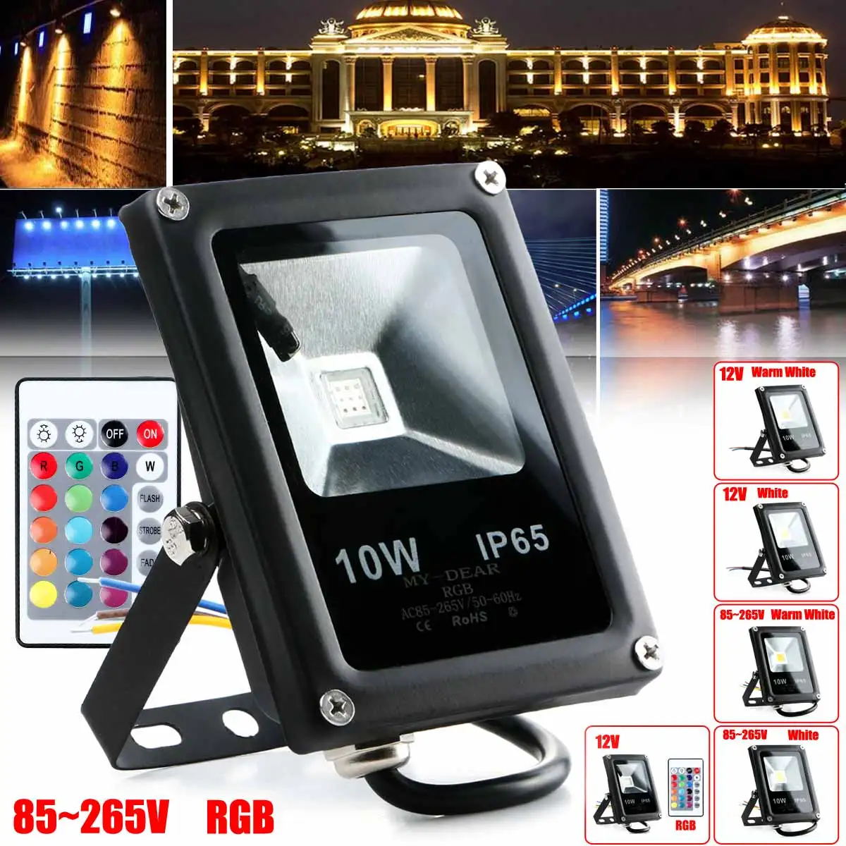 Новейший 1 шт. Светодиодный прожектор 10 Вт водонепроницаемый IP65 уличный плоский